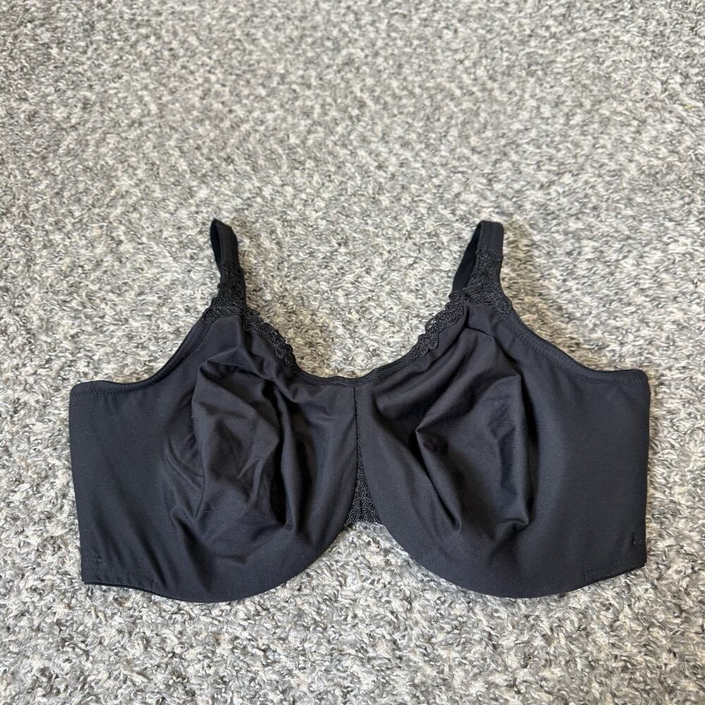 Wacoal 42DDD Bra Black Bodysuede Ultra Seamless 85814 Underwire Back Closure NEW